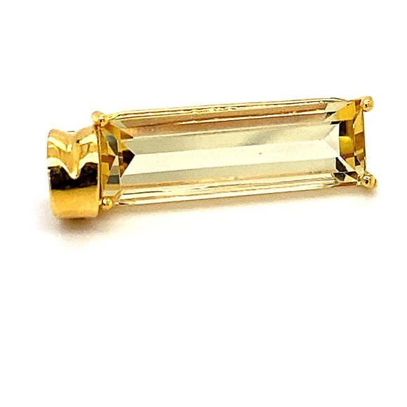 Yellow Scapolite 5.13ct Solid 18K Gold Pendant - Picture 1 of 7